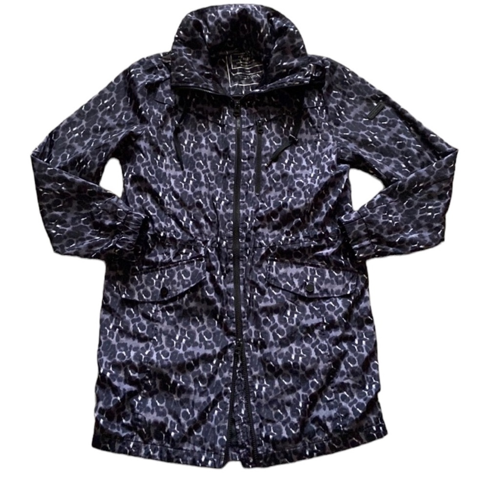 Lucky Brand Premium Performance Leopard Print Rain Jacket S